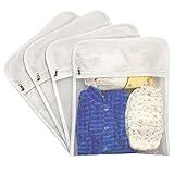 Saquinho Maternidade Tule Com Zíper 4x Peças Menino E Menina 4 Cores Azul Claro 