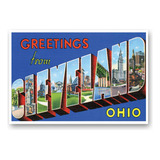 Saudações De Cleveland Oh Vintage Reprint Conjunto De Cartõ