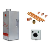 Sauna Gás Canadá Auto 10m3 Quadro Analógico Kit Instalação