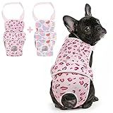 SAWMONG 2 Peças Suspensórios De Fraldas Para Cães Femininos- Calcinhas Laváveis Para Cães No Cio Com Estampa De Leopardo Fofa- Fraldas Íntimas Para Cães À Prova De Fuga- Calcinhas Higiênicas Reutili