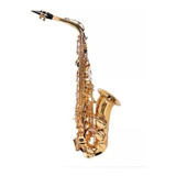 Sax Alto Dominante Mib Dourado C case Original Shop Guitar