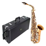 Sax Alto Eagle Modelo Sa500ln Laqueado Com Chaves Niqueladas