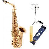 Saxofone Alto Eagle Mib Laqueado Sa501 Acessorios