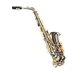 Saxofone Alto Eb Tune De Latão Saxofone Preto Banhado A Níquel Chave Dourada Saxofone E Instrumento Musical Plano Com Estojo Saxofone Estudantes