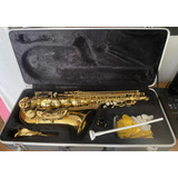 Saxofone Alto Laqueado Eb Milano Custom Sax Mi Com Case