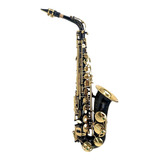Saxofone Alto Mib Preto Com Douradas