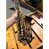 Saxofone Alto Milano Preto Customizado