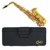 Saxofone Alto Shelter Laqueado Sgft6430l Dourado Eb Com Case