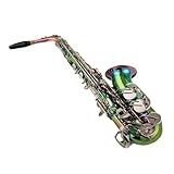 Saxofone Iniciantes Alto Alto Eb Tune Saxofone Latão Cor Deslumbrante Laca Instrumento Musical E Flat Sax Com Acessórios De Caso