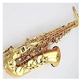 Saxofone Instrumentos Saxofone Alto Em Tom Dourado EB Latão Laqueado Sax Alto Instrumento Musical Com Estojo