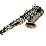 Saxofone Profissional Iniciante Saxofone Alto Afinador Eb Preto Banhado A Níquel Corpo Esculpido Em Ouro Saxofone De Estudante