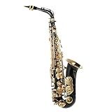 Saxofone Profissional Saxofone Alto Eb Laqueado Ouro 82Z Tipo Chave Instrumento De Sopro Com Escova Luvas De Pano Alça Estojo Acolchoado
