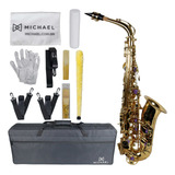 Saxofone Sax Alto Eb Mi Bemol Michael Laqueado C Case