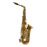 Saxofone Sax Alto Laqueado Mib Dourado