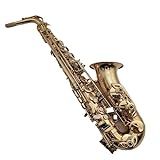 Saxofone Saxofone Alto Eb Tune  Instrumento Musical De Laca Dourada De Latão  Sax Plano Com Acessórios De Capa  Color   Leather Bag 