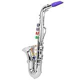 Saxofone Saxofone Infantil Entusiasta De Presente De Aniversário Para Crianças Prata 