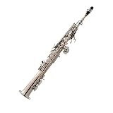 Saxofone Saxofone Profissional Estudante, Saxofone Soprano Reto, Banhado A Níquel, Tom B, Sax Soprano Com Estojo