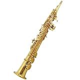Saxofone Saxofone Soprano Reto B, Instrumento Musical Plano, Latão Dourado, Desempenho Profissional De Sax Soprano