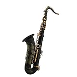 Saxofone Saxofone Tenor Profissional Com Corpo Em Níquel Preto Fosco Chave Em Laca Dourada