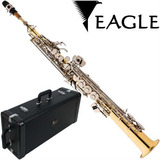 Saxofone Soprano Eagle Sp502 Ln Em Sib Case Luxo Promoção