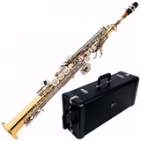 Saxofone Soprano Em Sib Laqueado C Case Luxo Sp502ln Eagle