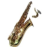 Saxofone Tenor Profissional Bb Tenor Tocando Eletroforese Sax Tenor Dourado Com Bocal