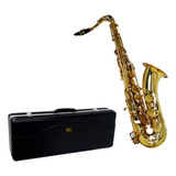 Saxofone Tenor Shelter Laqueado Sft6435l Com Case Cor Dourado