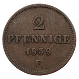 Saxonia 2 Pfennig 1859