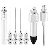Saycker Kit De 7 Bicos De Agulha De Graxa Conjunto De Acessórios De Agulha De Pistola De Graxa Incluindo 5 Bocais De Agulha De Graxa 1 Dispensador De Agulha De Graxa 1 Adaptador De Bocal De