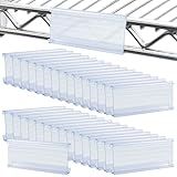 SBYURE Pacote Com 38 Suportes De Etiqueta De Prateleira De Arame Clipes De Prateleira De Metrô De 7 6 Cm Suporte De Etiquetas Para Prateleiras De Arame Inserção De Papel Não Incluída