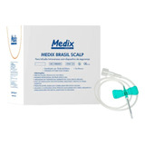 Scalp Coleta Estéril Infusão Verde 100 Unidades 21g Medix