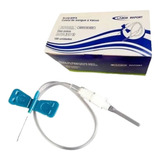 Scalp Para Coleta De Sangue A Vácuo 23 G Azul 100un Solidor