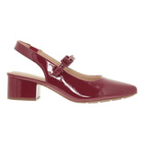 Scarpin Confortável Slingback Salto Alto Bico Fino Modare