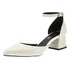 Scarpin Feminino Bico Fino Salto Salomé Saia E Blusa Moderno