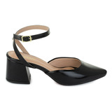 Scarpin Feminino Salto Bloco Médio Bico Fino Macerata 14302
