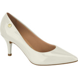 Scarpin Feminino Vizzano Social Salto Médio Bico Fino Verniz