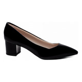 Scarpin Sapato Feminino Salto Baixo Grosso Social Confort
