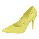Scarpin Social Feminino Vizzano Básica Salto Médio Neon