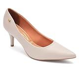 Scarpin Vizzano Feminino Salto Baixo Fino Macio Original -Cinza- BR- Adulto- Numérico- 37-