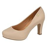 Scarpin Vizzano Pelica Bico Redondo Bege Tamanho 34 Cor Bege