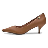 Scarpin Vizzano Salto Baixo Básico Bico Fino Feminino Cara