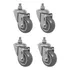 Schioppa Gle 312 Bp 4 Rodízios Giratório Espiga Parafuso Pvc 3 Polegadas