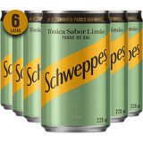 Schweppes Sabor Limão Com Toque De Sal 220ml (6 Latas) Kit