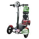 Scooter Elétrica MS 3000 Para Adultos Scooters Motorizadas Dobráveis Para Idosos Scooter De Mobilidade De 4 Rodas Com Cadeira Scooter Eléctrico Para Adultos Alcance De Bateria De 30 Km De