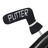 Scott Edward Capa Para Putter Blade Putter De Malha 1 Peça Em Pacote Serve Para Putters De Lâmina De Golfe Fofos E Macios Preto E Cinza 