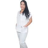 Scrub Conjunto Hospitalar Oxford Branco Personaliza