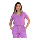 Scrub Pijama Cirúrgico Gabardine Feminino Gola Redonda