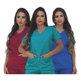 Scrubs Blusa Bata Acinturada