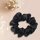 Scrunchies De Cetim Cor Preto