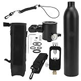 Scuba Bocal De Silicone Para Mergulho Oxigênio Confortável Compacto Para Adultos Para Mergulho Cilindro De Oxigênio Preto Bolsa De Armazenamento Preta 